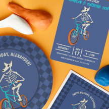 Werewolf Skeleton Riding a BMX Bike