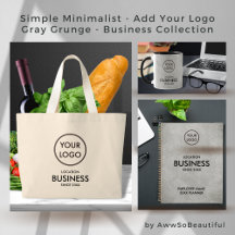 Simple Minimalist Business Logo - Gray Grunge