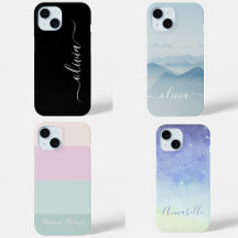 Modern Stylish Monogram iPhone Case