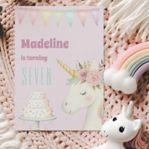 Girls Cute Pink Unicorn Birthday Party Collection