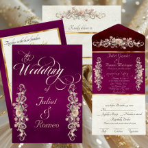 Romantic Roses & Calligraphy Wedding Collection