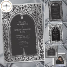 Gothic Black Silver Medieval Until Death Wedding