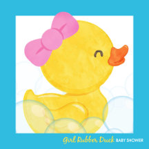 Girl Rubber Duck Baby Shower