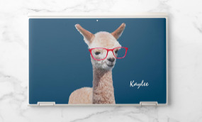 Personalised floral laptop skins.