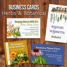 Business Cards: Herbs & Botanicals