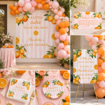Orange Citrus Blossom Baby Shower