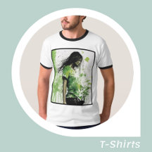 T-shirts various styles with the same bamboo theme