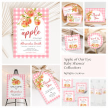 Apple of Our Eye Gingham Baby Shower