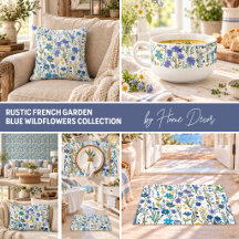 Rustic French Blue Garden Wildflowers Collection