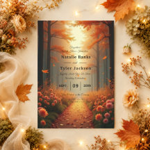 Golden Ember Autumn Woodland Stroll Wedding Suite