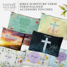 Scripture Verse Personalized Accessory Pouches