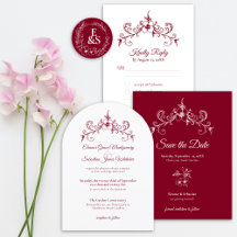 Vintage Romance Burgundy Wedding Suite