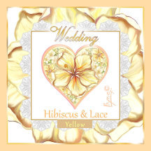 Hibiscus & lace YELLOW wedding
