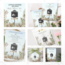 Little Letters Of Love Baby Shower Set