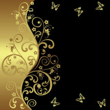 Wedding--Gold Swirls