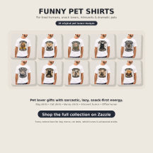 Funny Pet Mood Badge T-Shirts