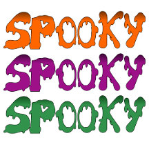 Colorful Spooky Typography