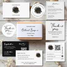 Modern Script Black and white Soap Branding Kit