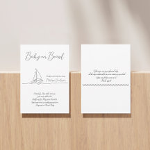 Baby on Board Minimalist Sailboat Baby Shower