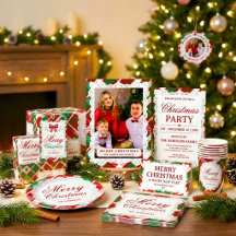 Red Green Tartan Lace Christmas Collection