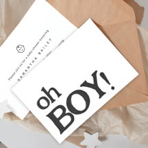 Oh Boy Modern Minimalistic Baby Shower