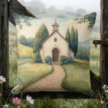 Whimsical Cottagecore Countryside Church 