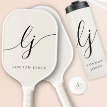 Script Monogram Modern Elegant Initials Name Gifts