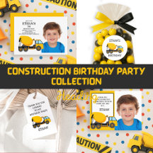 CHILD'S CEMENT MIXER TRUCK BIRTHDAY PARTY
