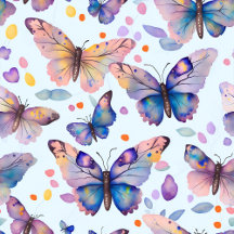 Watercolour Butterfly Pattern