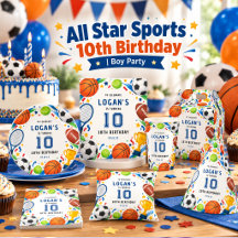 All Star Sports Birthday Party Collection 