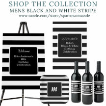 Simple Striped Birthday Suite for Men