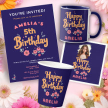 Whimsical Floral Birthday Collection for Girls