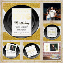Vintage 1976 Retro White & Gold 50th Birthday 