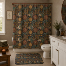Dark Boho Terracotta Sage Botanical Pattern Home 