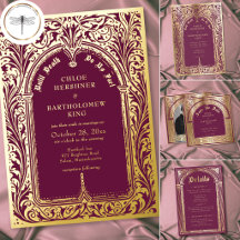 Gothic Burgundy Gold Medieval Until Death Wedding