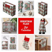 Vintage Christmas Plaid Pattern