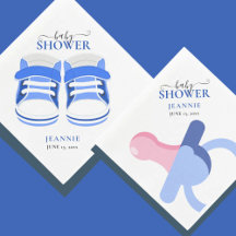 BLUE BABY BOOTIES OR BINKIES - BABY SHOWER
