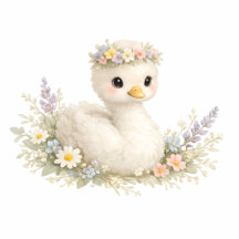 Adorable Swan Floral Crown Cottage Garden Gift 