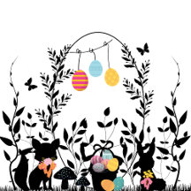 Pink "Silhouette Easter"