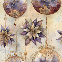 Elegant Golden Poinsettia Christmas Extravaganza