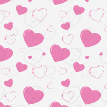 Cute pink hearts romantic pattern