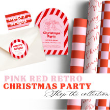 Retro Pink Red Christmas