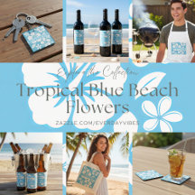 Tropical Blue Beach Flowers Weekend