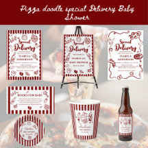 Pizza doodle special Delivery Baby Shower