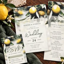 Moody Tuscan Mediterranean Lemon Wedding Suite
