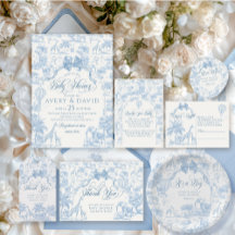 All Blue Toile Safari Animal Baby Boy Shower