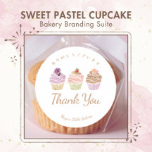 Sweet Pastel Cupcake Bakery Branding Suite