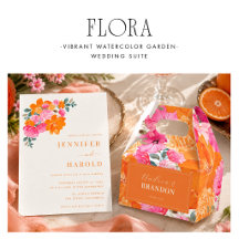 FLORA Vibrant Pink & Orange Garden Wedding Suite