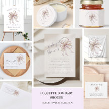 Lavander purple coquette ribbon bow baby shower 