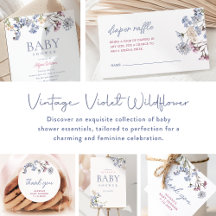 Violet Vintage Wildflower 